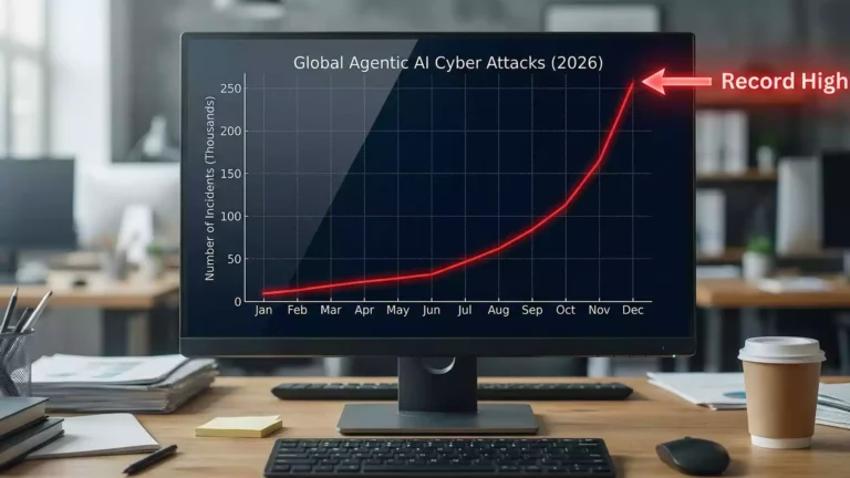 Graph showing the rise of Agentic AI cyber attacks in 2026