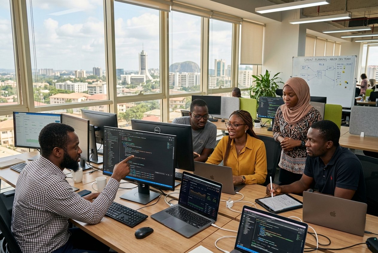 Abuja software firm experts at Krustylab developing high-quality digital solutions.