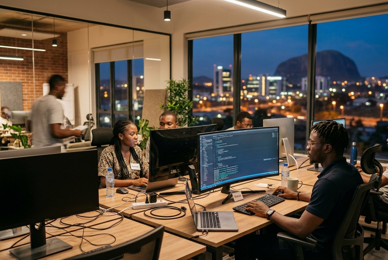 Software engineering team at Abuja Tech Solutions Firm Krustylab
