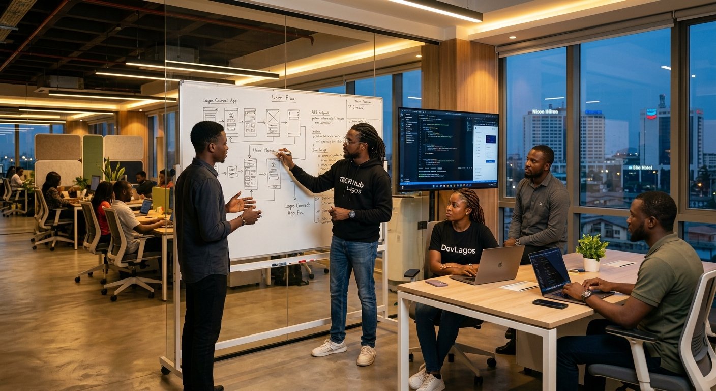 Expert Nigerian MVP Builder Firm Krustylab designing a software product in Lagos.